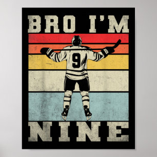 9. Geburtstag Eishockey Boy 9 Jahre Altes Hockey-S Poster