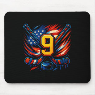 9. Geburtstag Eishockey Jungen Neun Hockey Geburts Mousepad