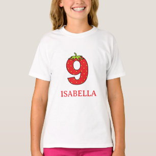9. Geburtstag Erdbeerthemen-Party T-Shirt