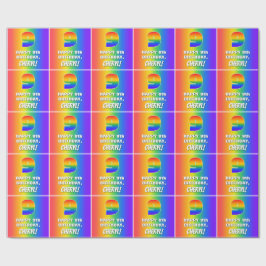9. Geburtstag: Farbenfroh, Fun Rainbow Pattern # 9 Geschenkpapier