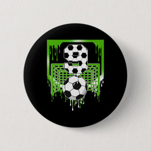 9. Geburtstag Fußball Eis Drip 9 Jahre alte Party Button