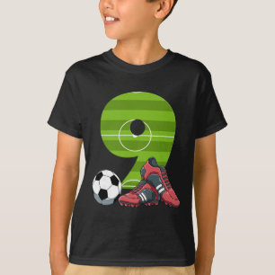 9 Geburtstag Fußball Erster Geburtstag Kinder  T-Shirt