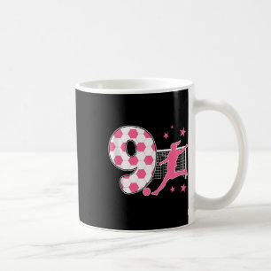 9. Geburtstag Fußball Fan 9. Fußball Thema Kaffeetasse