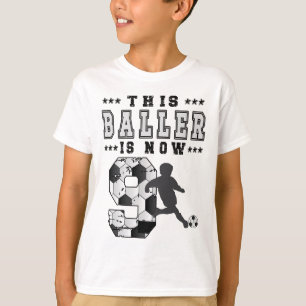 9. Geburtstag Fußball Junge Neun Jahre Alter Fußba T-Shirt