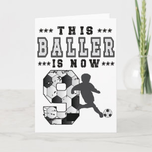 9. Geburtstag Fußball Junge Neunjähriger Fußballsp Karte