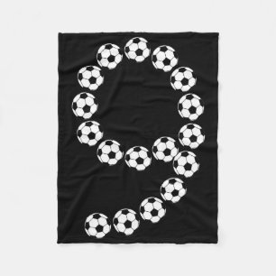 9. Geburtstag Fußball Jungen Kinder 9 Neun Jahre Fleecedecke