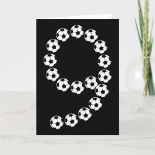 9. Geburtstag Fußball Jungen Kinder 9 Neun Jahre Karte