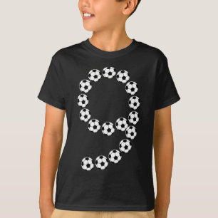 9. Geburtstag Fußball Jungen Kinder 9 Neun Jahre  T-Shirt