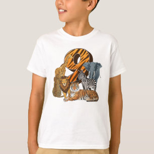 9. Geburtstag Geburtstag Löwe, Tiger, Elefant, Zeb T-Shirt