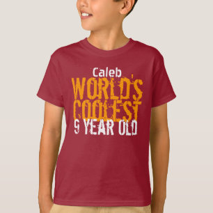 9. Geburtstag Geschenk Welt Coolen 9 Jahre alt T-Shirt