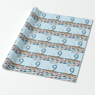 9. Geburtstag Geschenkpapier