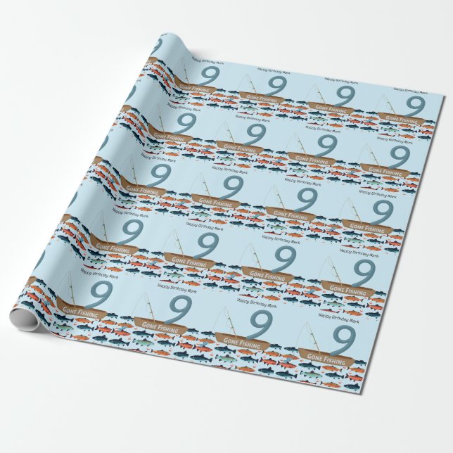 9. Geburtstag Geschenkpapier (Ungerollt)