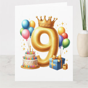9. Geburtstag Golden Karte