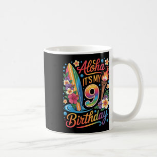 9. Geburtstag Hawaii Aloha Tropischer Urlaub Kreuz Kaffeetasse