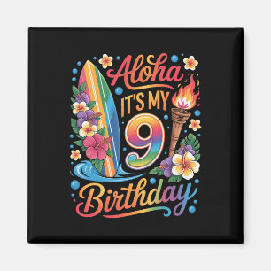 9. Geburtstag Hawaii Aloha Tropischer Urlaub Kreuz Magnet