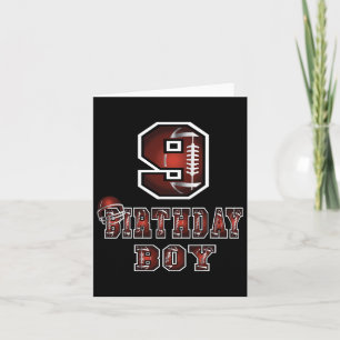 9. Geburtstag Junge 9 Jahre alter Fußball Lover Th Karte