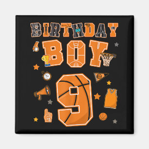 9. Geburtstag Junge 9 Jahre Basketball Party 9 Jah Magnet