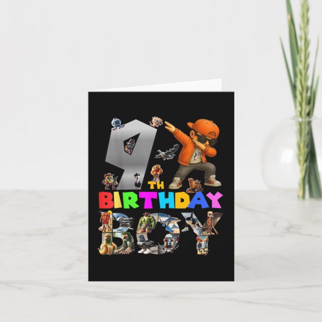 9. Geburtstag Junge Italienische Brainrot für Kind Karte (Vorderseite)