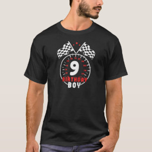 9. Geburtstag Junge Rennwagen Fahrer 9 Jahr T-Shirt