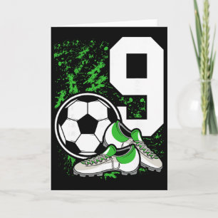 9. Geburtstag Jungen 9 Jahre Fußballspieler Geburt Karte