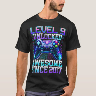 9. Geburtstag Jungen Gamer Level 9 Freigeschaltet T-Shirt