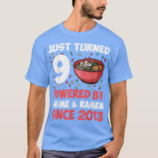 9. Geburtstag Kawaii Anime Ramen 9 Jahre alte Mädc T-Shirt