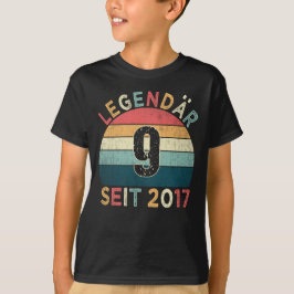 9. Geburtstag Legendär Seit 2017 Jahrgang T-Shirt