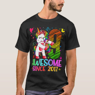 9. Geburtstag Mädchen Jahr Alt Grafik Kunst T-Shirt