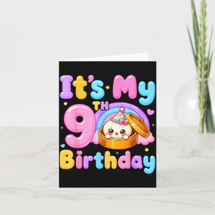 9. Geburtstag Mädchen kawaii Dumpling Anime Geburt Karte