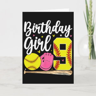 9. Geburtstag Mädchen Softll Neunter Geburtstag 9 Karte