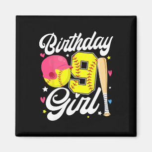 9. Geburtstag Mädchen Softll Neunter Geburtstag 9 Magnet