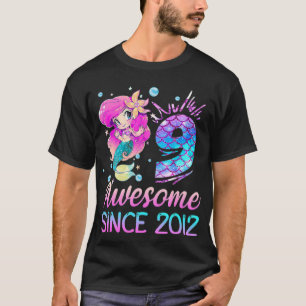 9. Geburtstag Niedliche Meerjungfrau Phantastisch  T-Shirt
