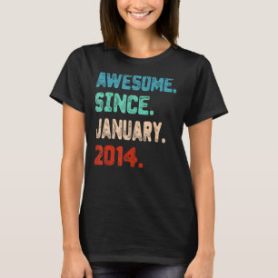 9. Geburtstag Phantastisch seit Januar 2014 9 Jahr T-Shirt