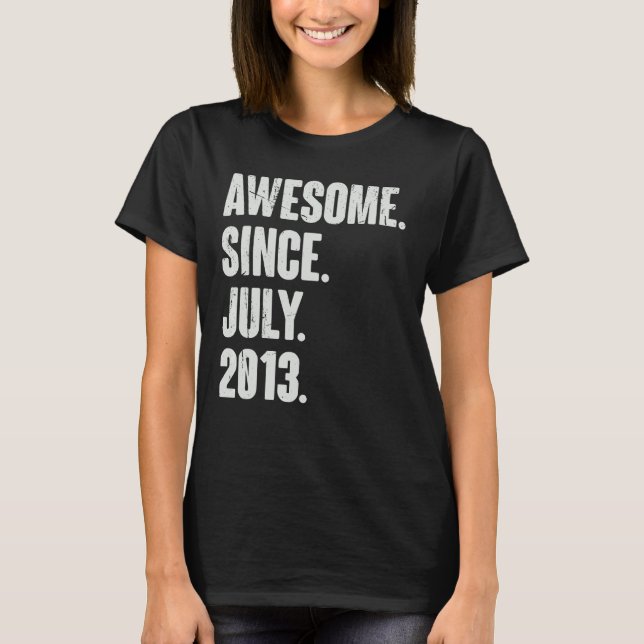 9. Geburtstag Phantastisch seit Juli 2013 T-Shirt (Vorderseite)