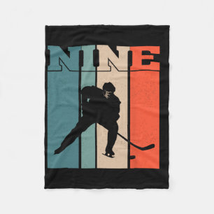 9. Geburtstag Retro Eishockey 9 Jahre alter Junge Fleecedecke