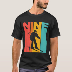 9. Geburtstag Retro-Skiing 9 Jahre alter Jungen Ge T-Shirt