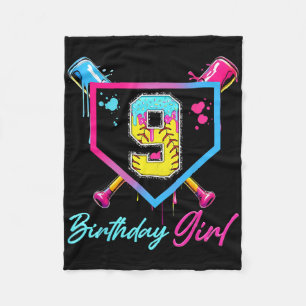 9. Geburtstag Softll Eis Drip 9 Jahre alte Bday Fleecedecke