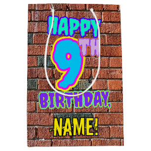 9. Geburtstag: Spaß, Urban Graffiti Inspiriert Loo Mittlere Geschenktüte