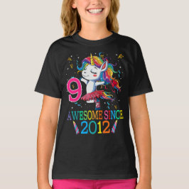 9. Geburtstag Unicorn Phantastisch seit 2012 T-Shirt