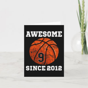 9. Geburtstags Basketball Fan Geschenk 9 Jahre Alt Karte