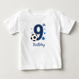 9. Geburtstags-Fußball-T-Shirt für Kleinkinder Baby T-shirt