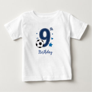9. Geburtstags-Fußball-T-Shirt für Kleinkinder Baby T-shirt