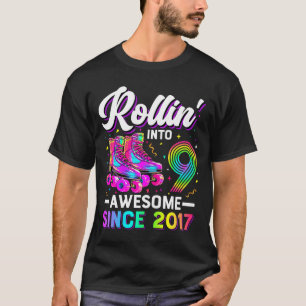 9. Geburtstags-Shirt Mädchen Neun 9 Jahre alt Roll T-Shirt