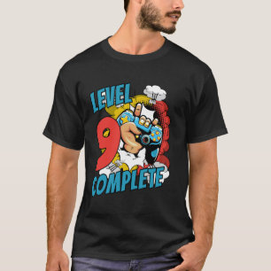 9. Geburtstags-Shirt Männer 9 Jahre Comic Level 9 T-Shirt