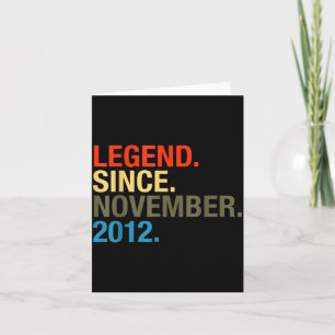 9. Geburtstagsgeschenke - Legende seit November 20 Karte