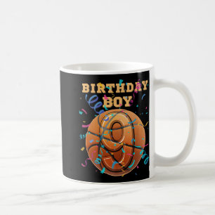 9. Geburtstagskind 9 Jahre alter Basketballspieler Kaffeetasse