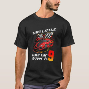 9 Geburtstagskinder 9 Jahre alte Rennfahrer T-Shirt