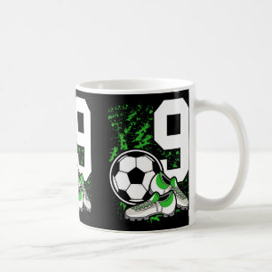 9. Geburtstagskinder 9 Jahre Fußball-Spieler B Kaffeetasse