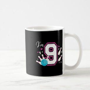 9. Geburtstagsparty Bowling Girl Neun Jahre alte S Kaffeetasse