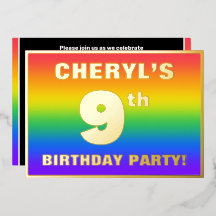 9. Geburtstagsparty: Spaß, farbenfrohe Regenbogenm